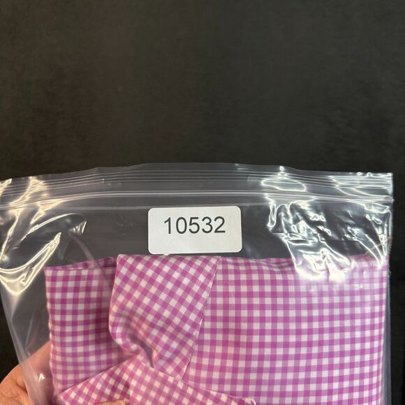 Eton Shirt Mens 15.5 Pink Check Contemporary Fit Dress Shirt Spread Collar - Picture 12 of 12